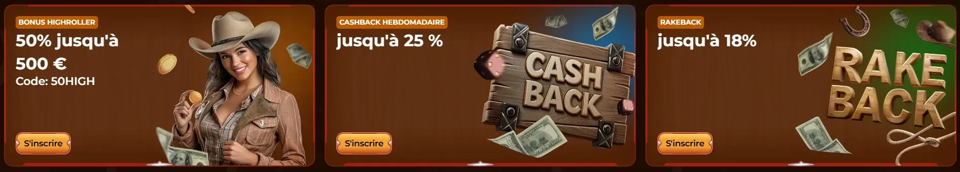 Les bonus proposés